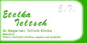 etelka teltsch business card